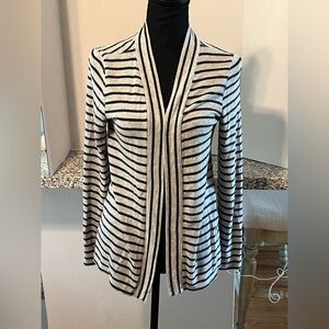 Mix by 41 Hawthorn Women's Striped Cardigan - Black and Grey